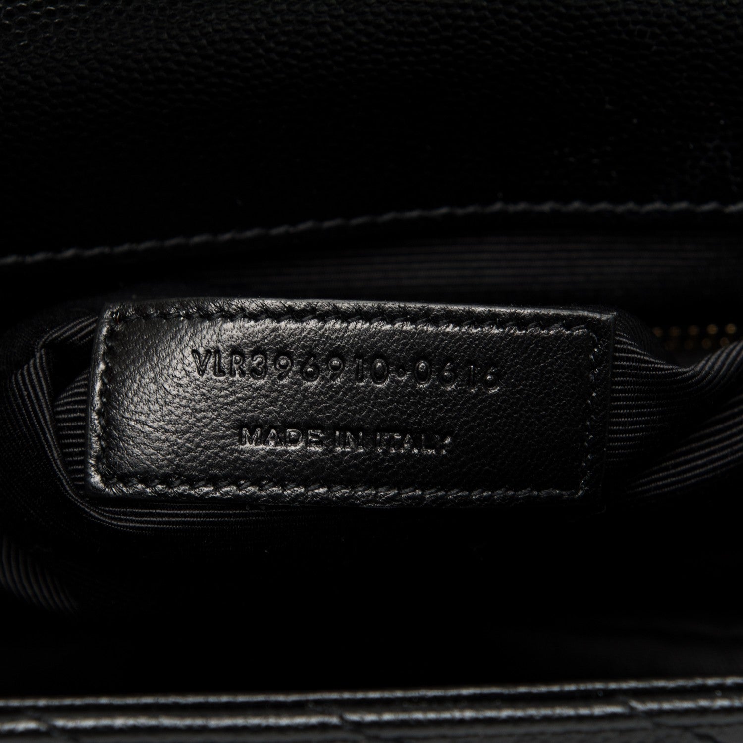 Saint Laurent Grain De Poudre Matelasse Chevron Large Monogram Satchel Black 8 of 8