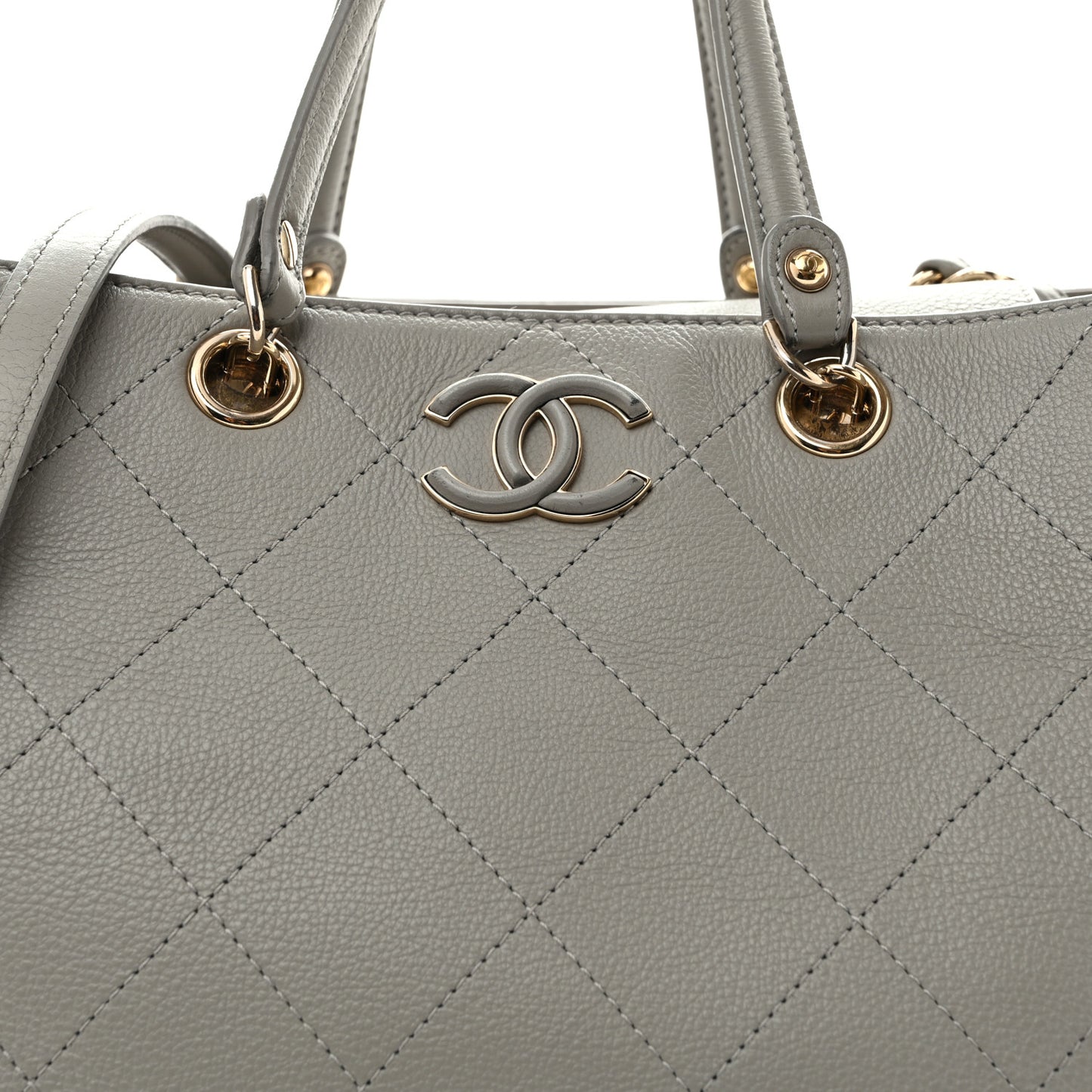 Bullskin Stitched Large Shopping Bag Grey