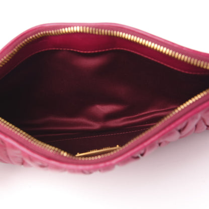 Miu Miu Nappa Matelasse Lux Wristlet Fuxia 4 of 8