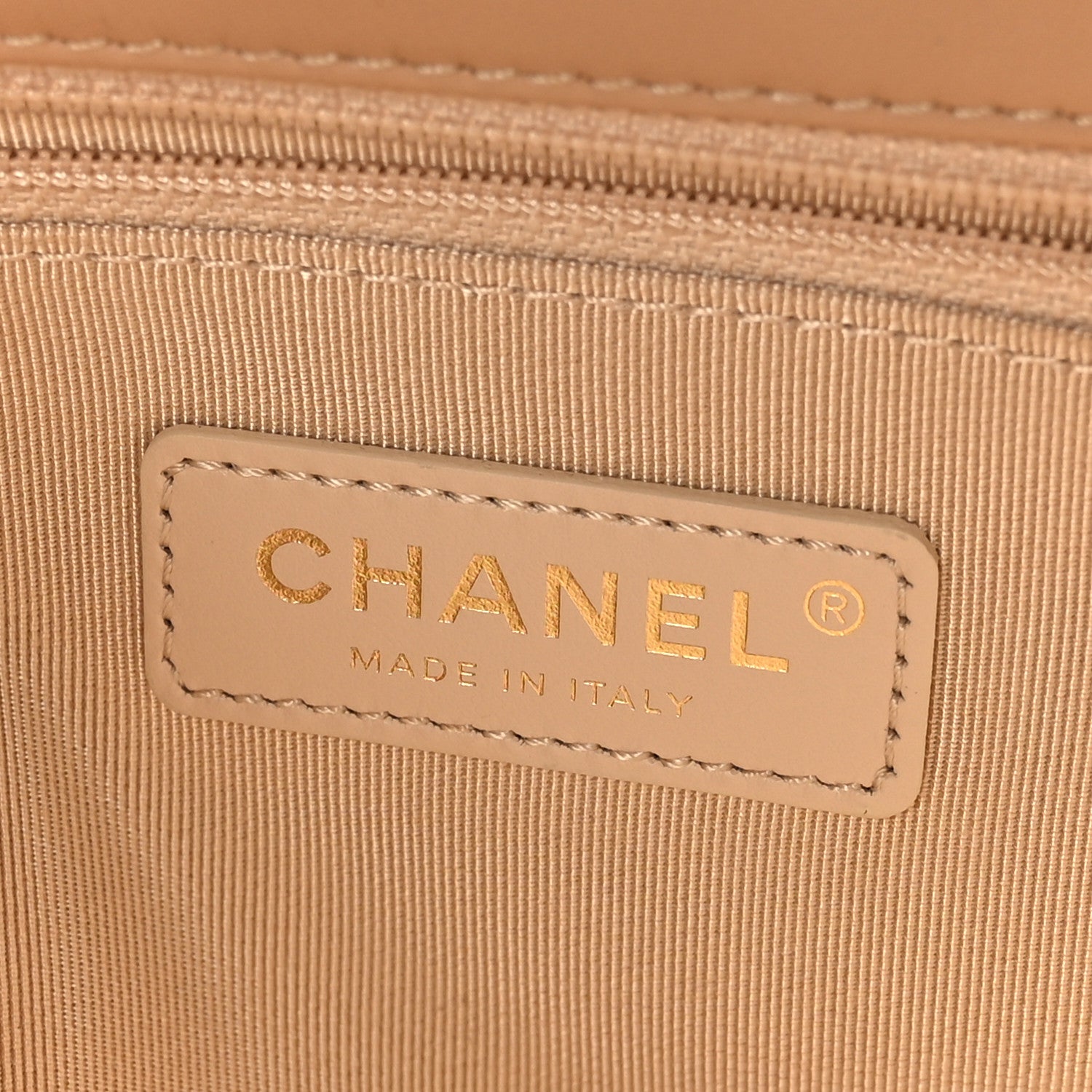 Chanel Calfskin Quilted Enchained Flap Beige 6 of 9