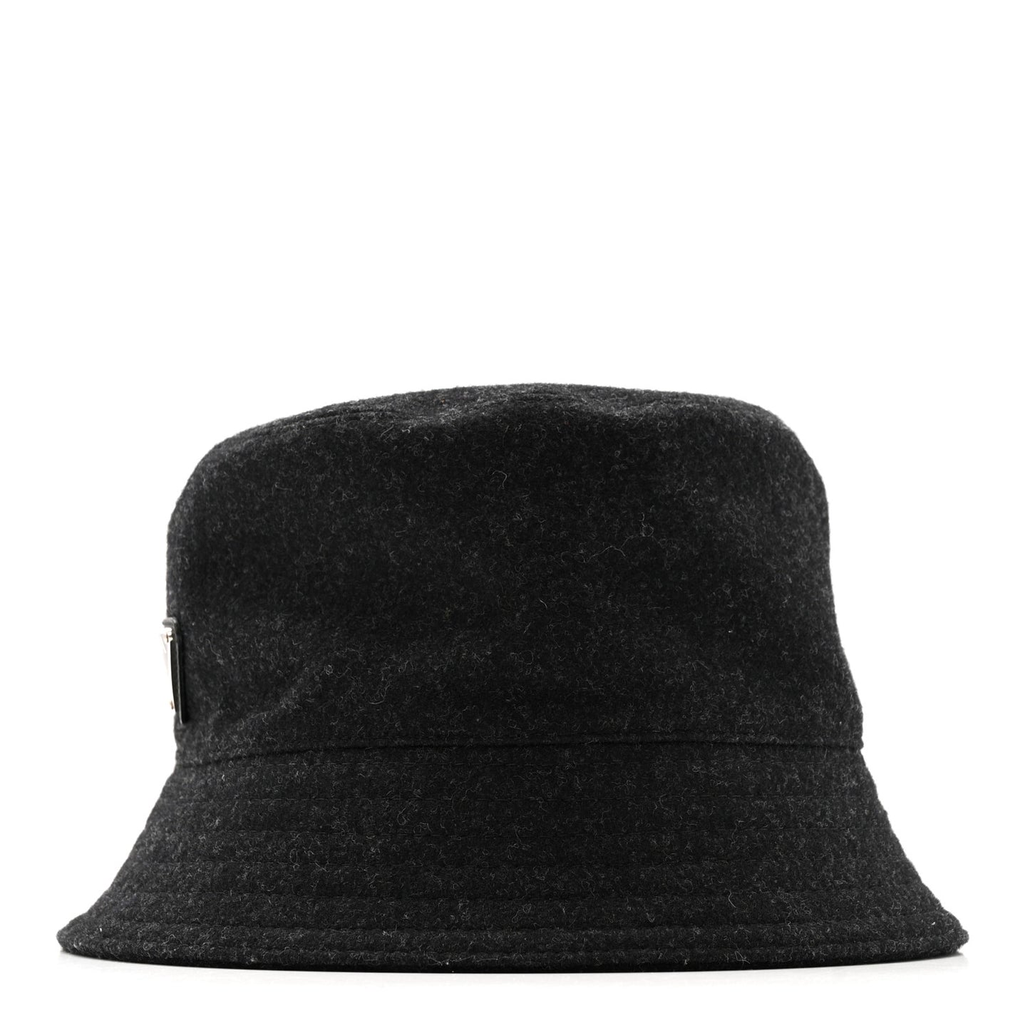 Authentic Loden Wool Metal Triangle Logo Bucket Hat L Anthracite
