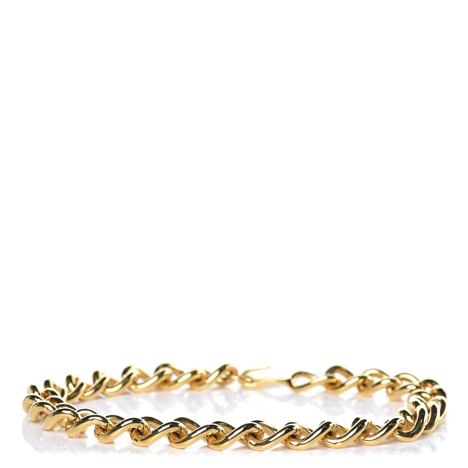 Christian Dior Curb Chain Necklace Gold 3 of 4
