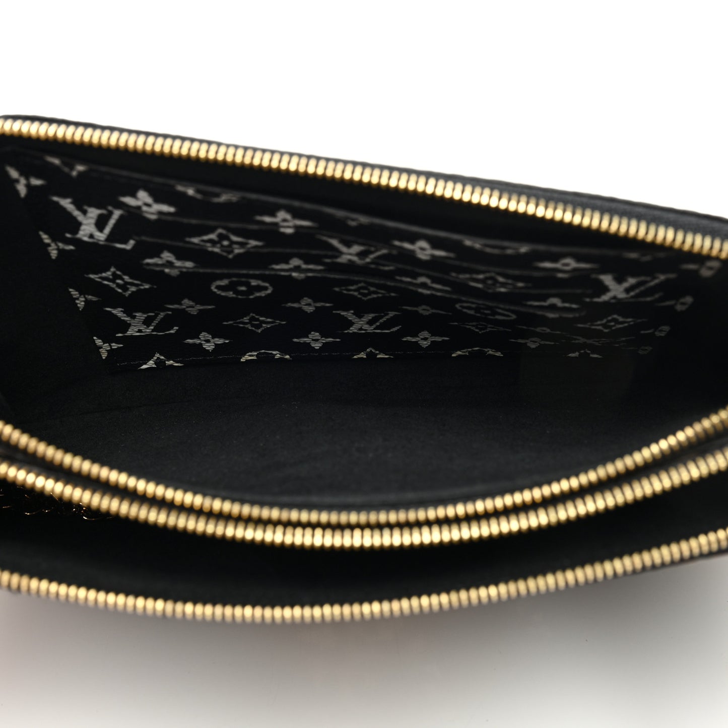 Monogram Giant Jungle Pochette Double Zip Black