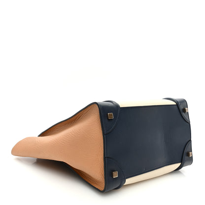 Celine Elephant Calfskin Mini Tri-Color Luggage Brown 4 of 13