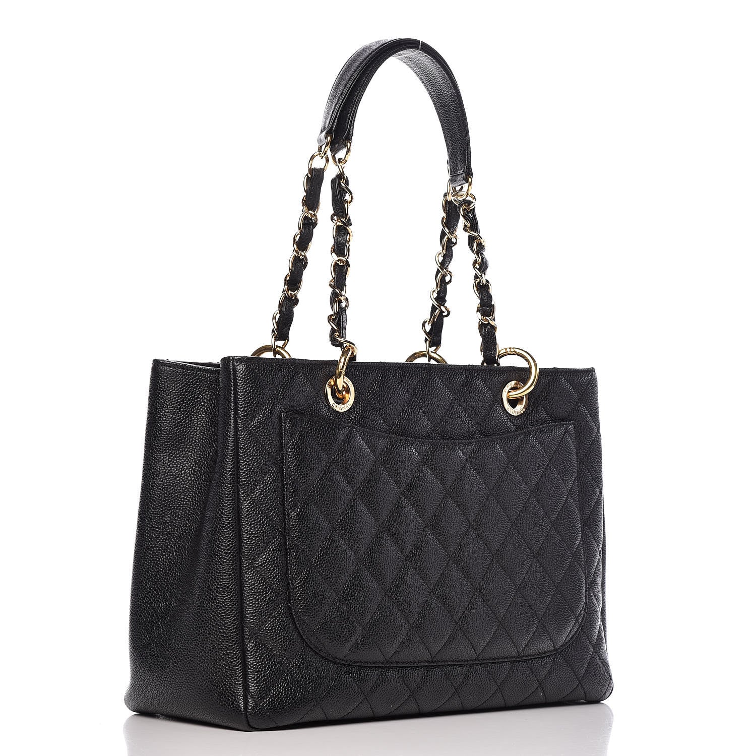 Chanel Caviar Quilted Grand Shopping Tote GST Black 3 of 11