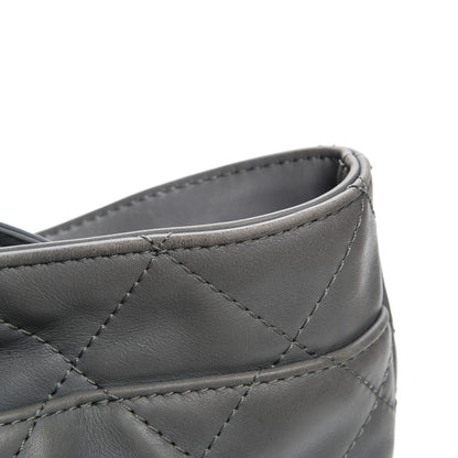 Chanel Calfskin Quilted Large Shopping In Chains Tote Light Grey 10 of 10