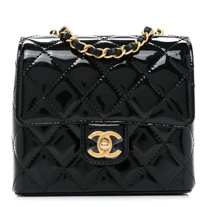 Chanel Patent Calfskin Quilted Mini Square Flap Black 1 of 10