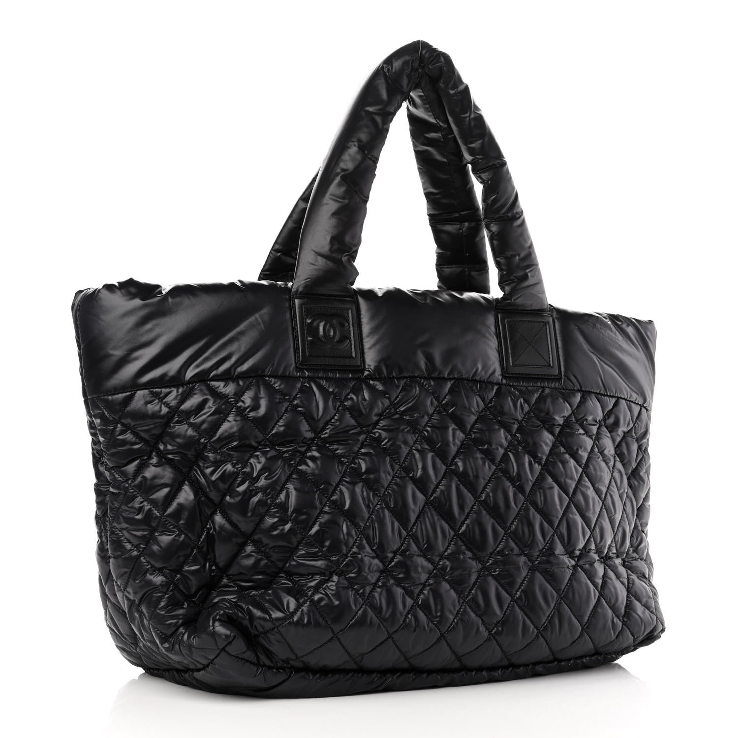 Chanel Nylon Quilted Large Coco Cocoon Tote Black 3 of 10