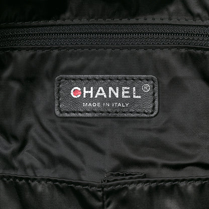 Chanel Knit Metallic Lambskin Large Shopping Tote Black 6 of 10