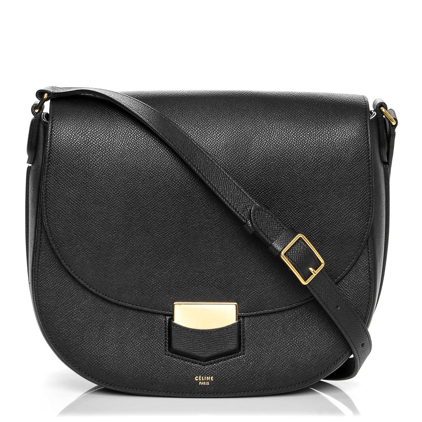 Grained Calfskin Medium Trotteur Black