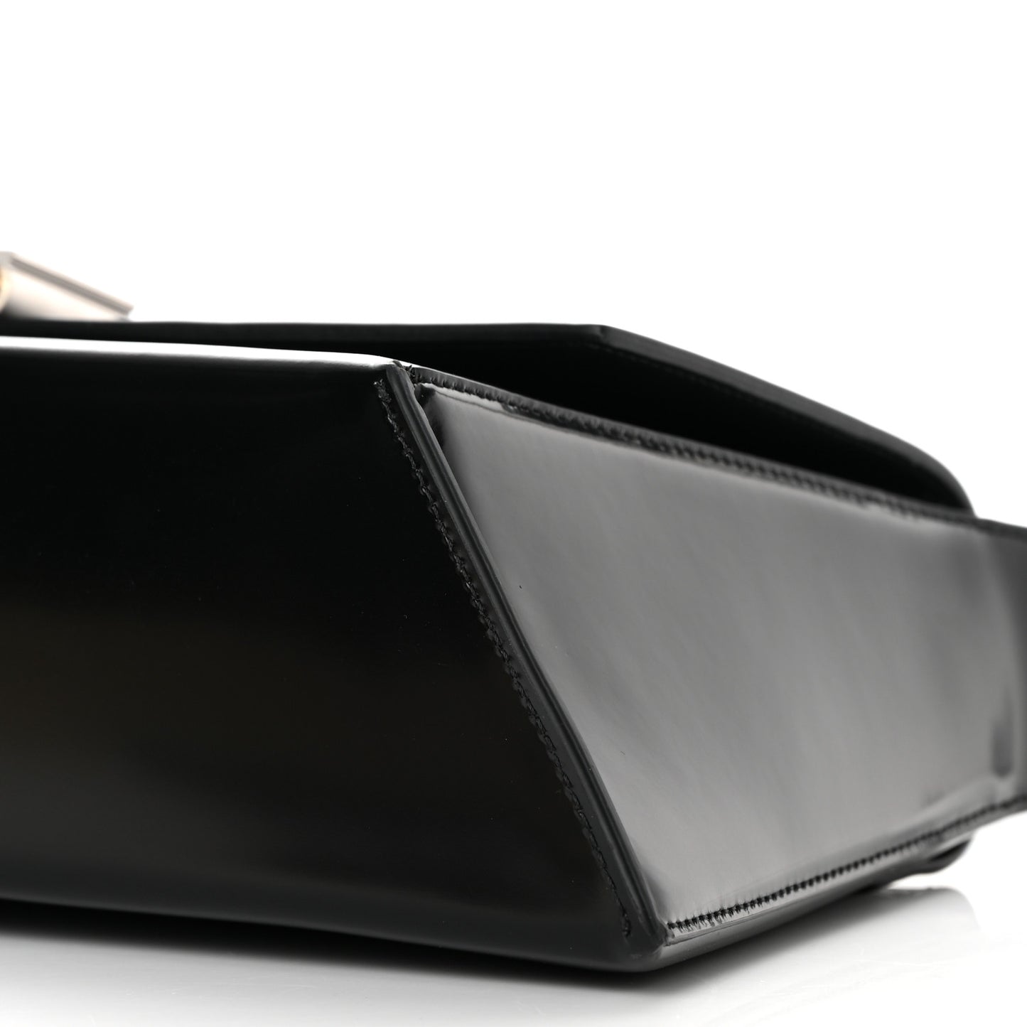 Calfskin Geometric Shoulder Bag Black