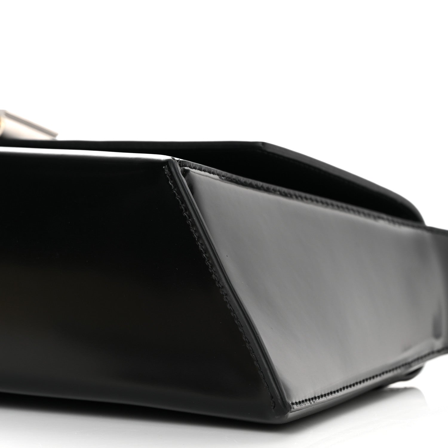 Salvatore Ferragamo Calfskin Geometric Shoulder Bag Black 9 of 11