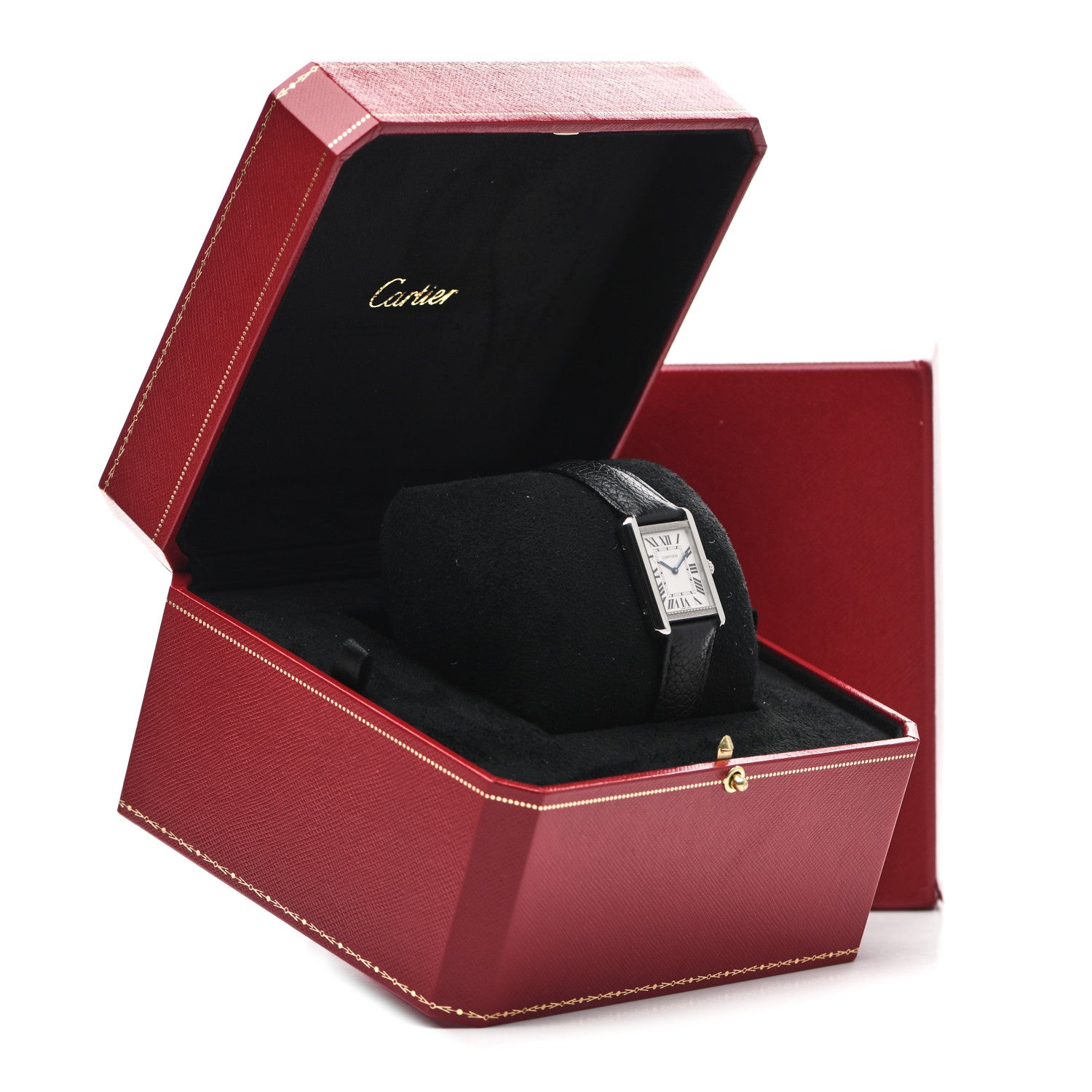 Cartier Stainless Steel Calfskin 24mm Tank Solo Quartz Watch 5 of 5