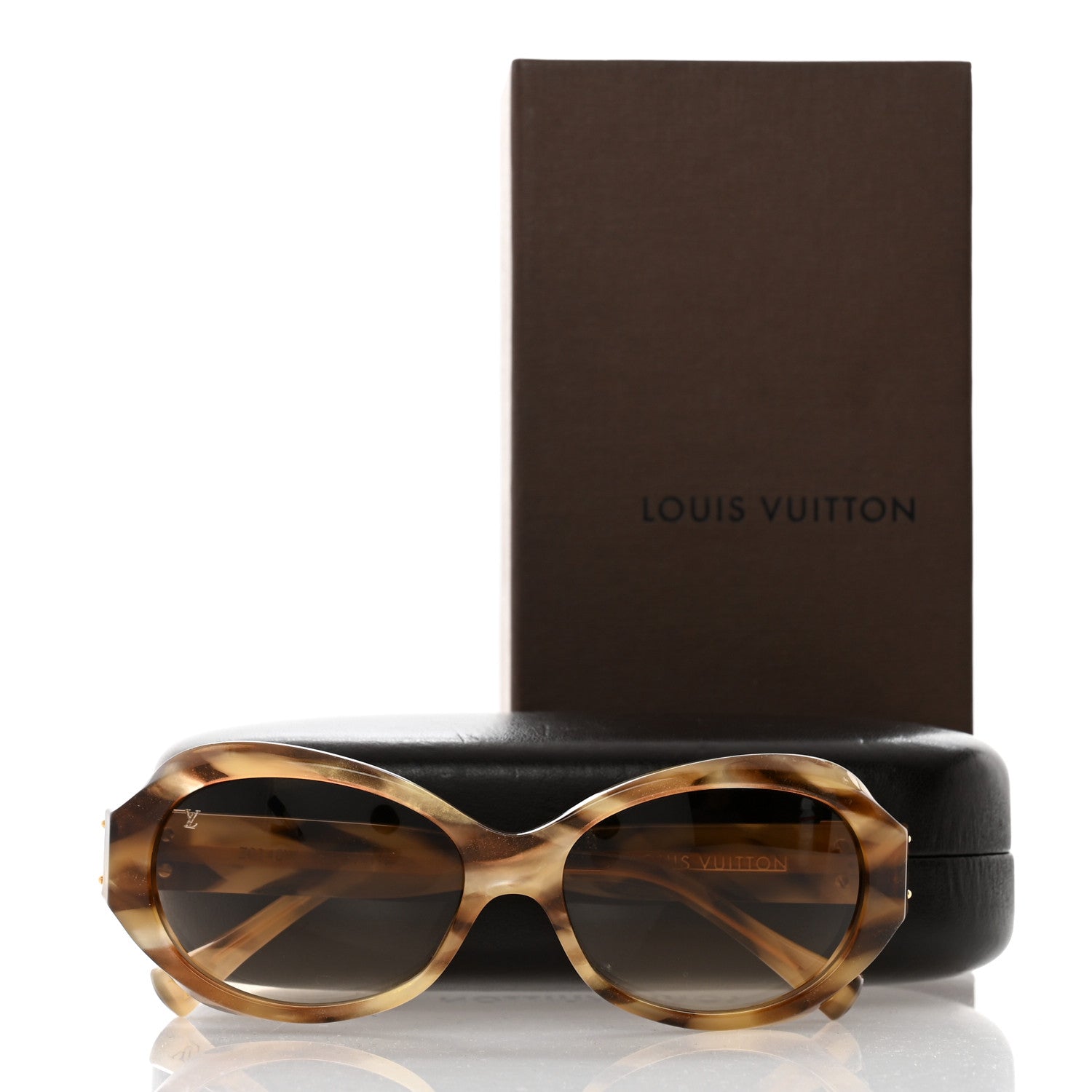Louis Vuitton Soupcon Rond Sunglasses Z0148W Gold Tortoise 9 of 9