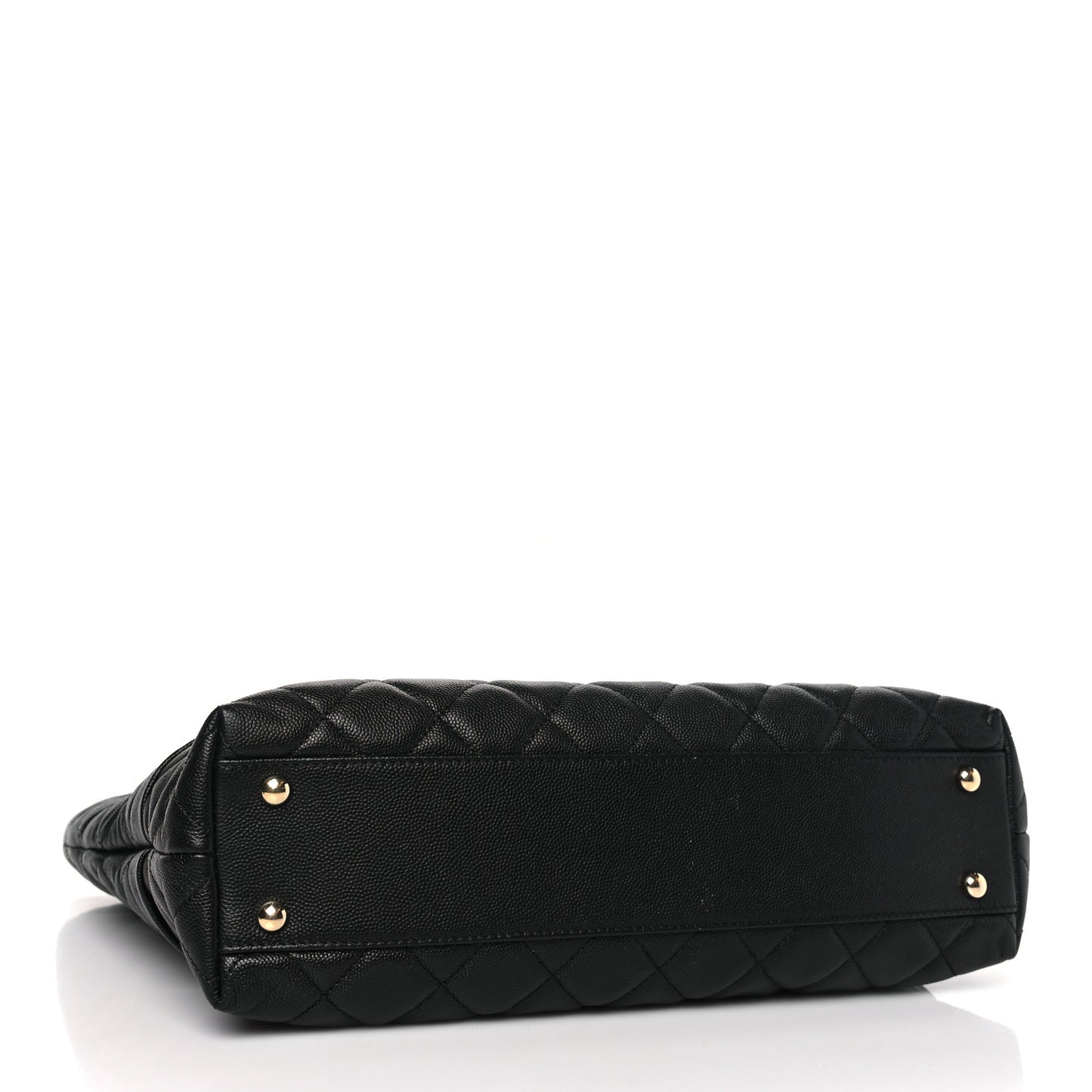 Caviar Quilted Rolled Up Tote Black