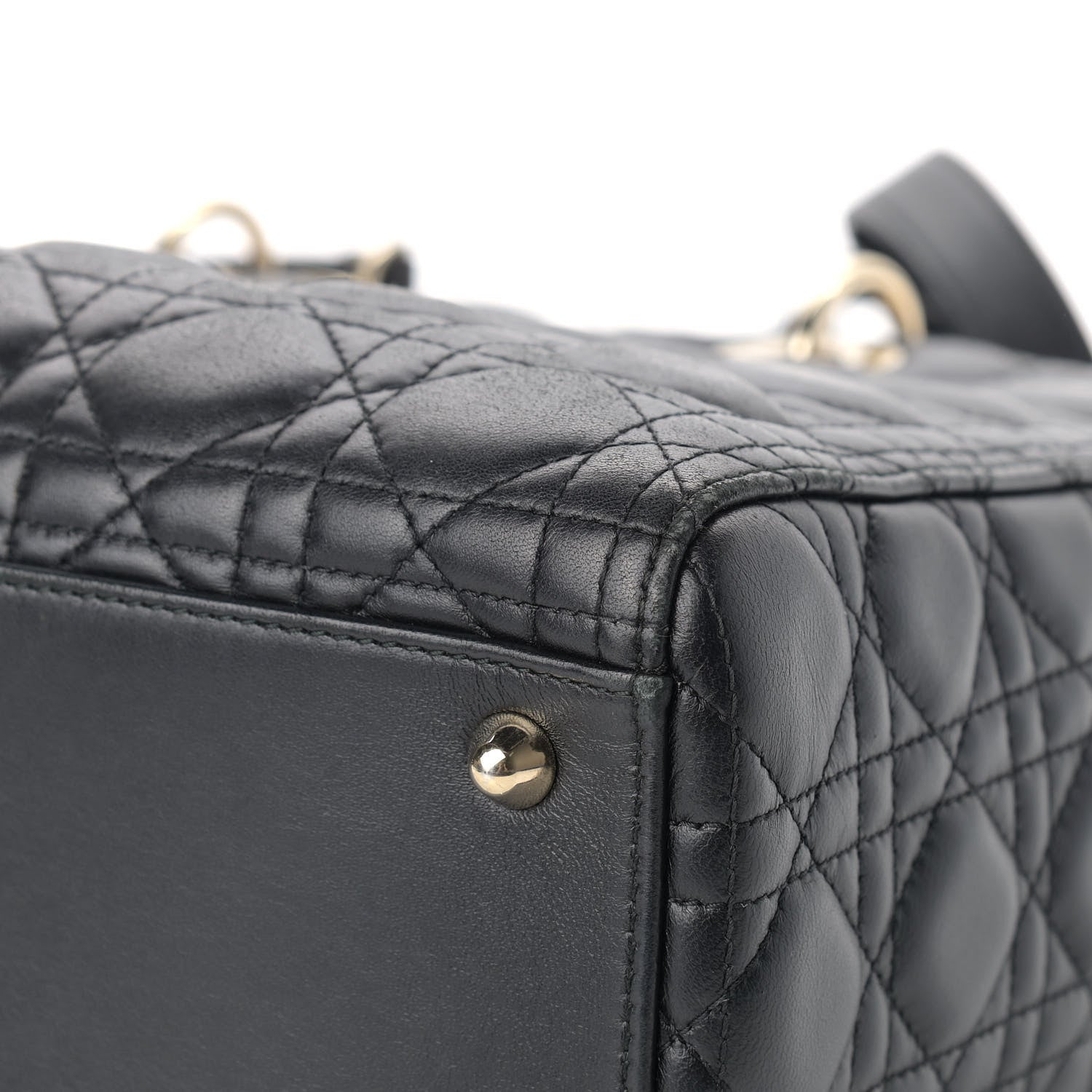 Christian Dior Lambskin Cannage Large Lady Dior Black 11 of 20