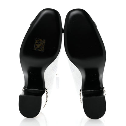 Chanel Tweed Cap Toe CC Ankle Boots 36.5 White Black 5 of 9