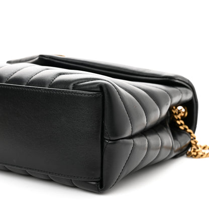 Saint Laurent Calfskin Y Quilted Monogram Small Loulou Chain Satchel Black 10 of 11