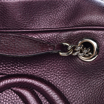 Gucci Metallic Cellarius Calfskin Medium Soho Bowler Classic Burgundy 10 of 15