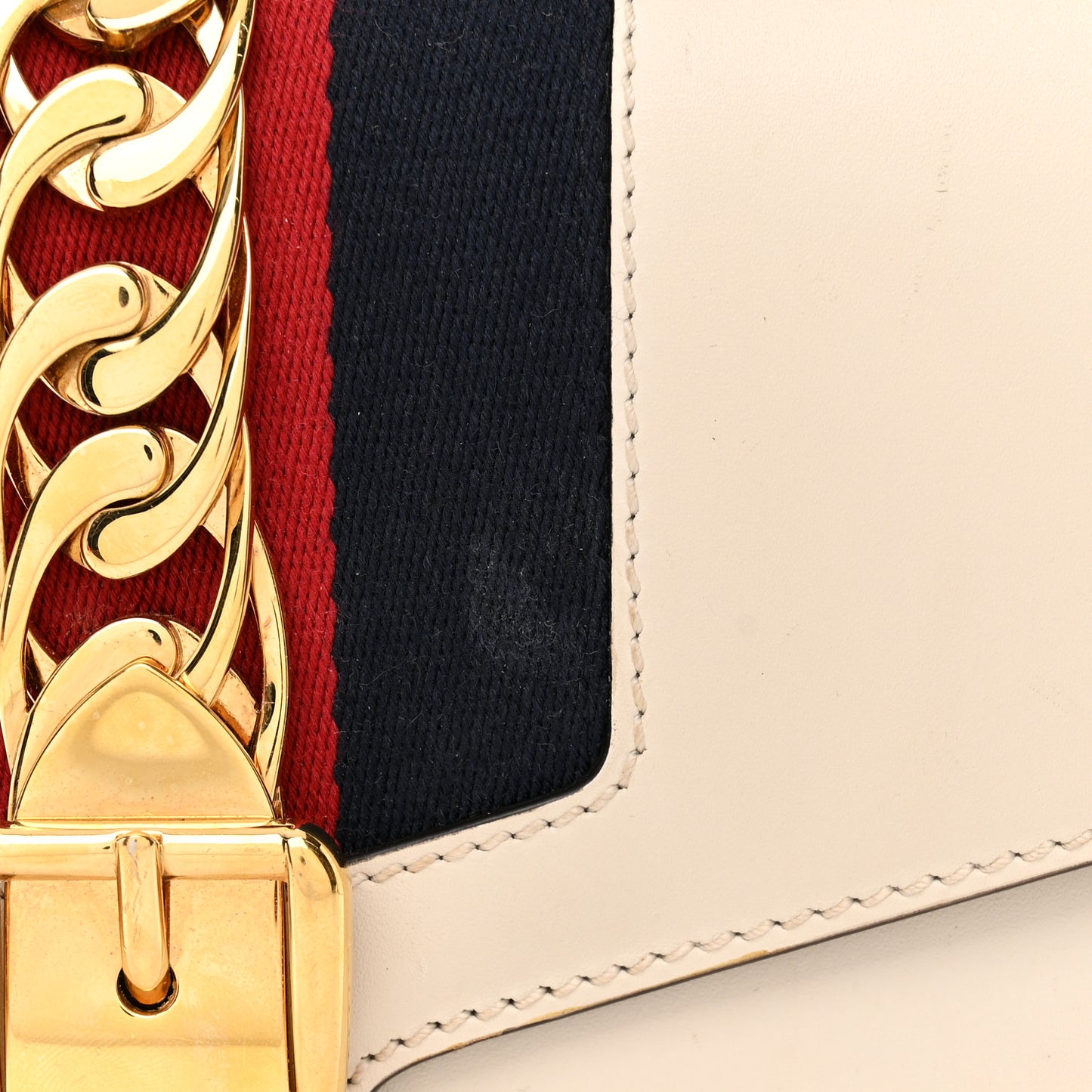 Calfskin Small Sylvie Shoulder Bag Off White