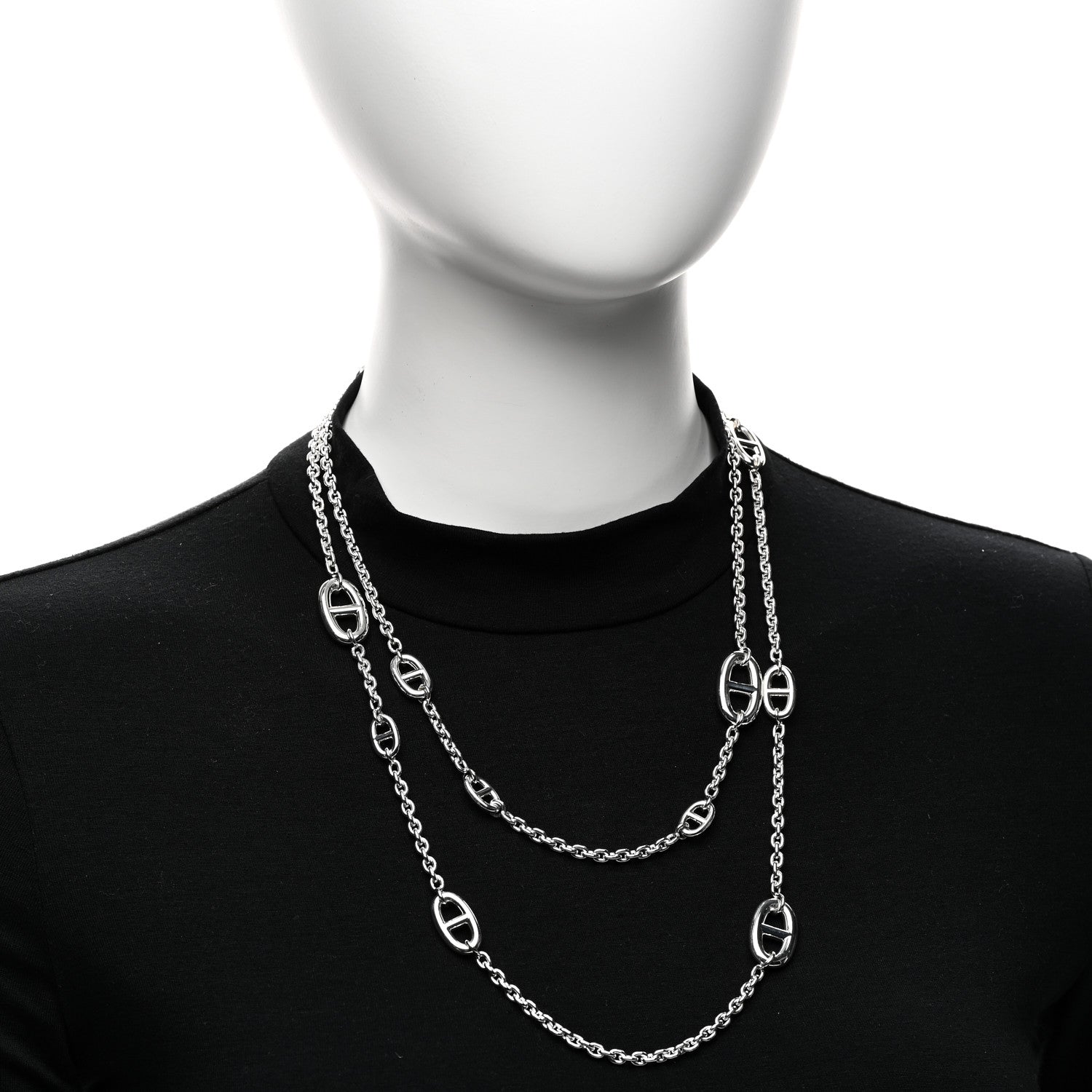Hermes Sterling Silver Farandole Necklace 120 2 of 6