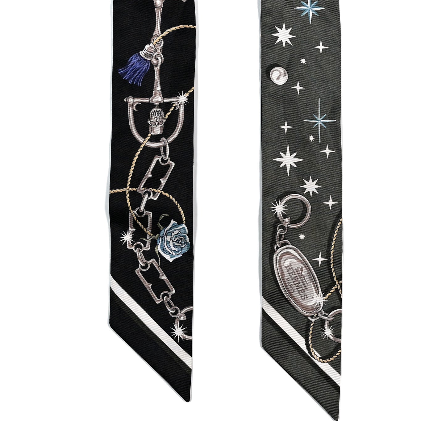 Silk Festival Des Amazones Twilly Marine White Black