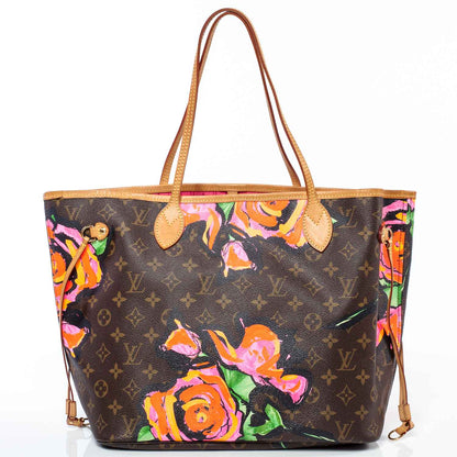 Louis Vuitton Monogram Roses Neverfull MM 3 of 9