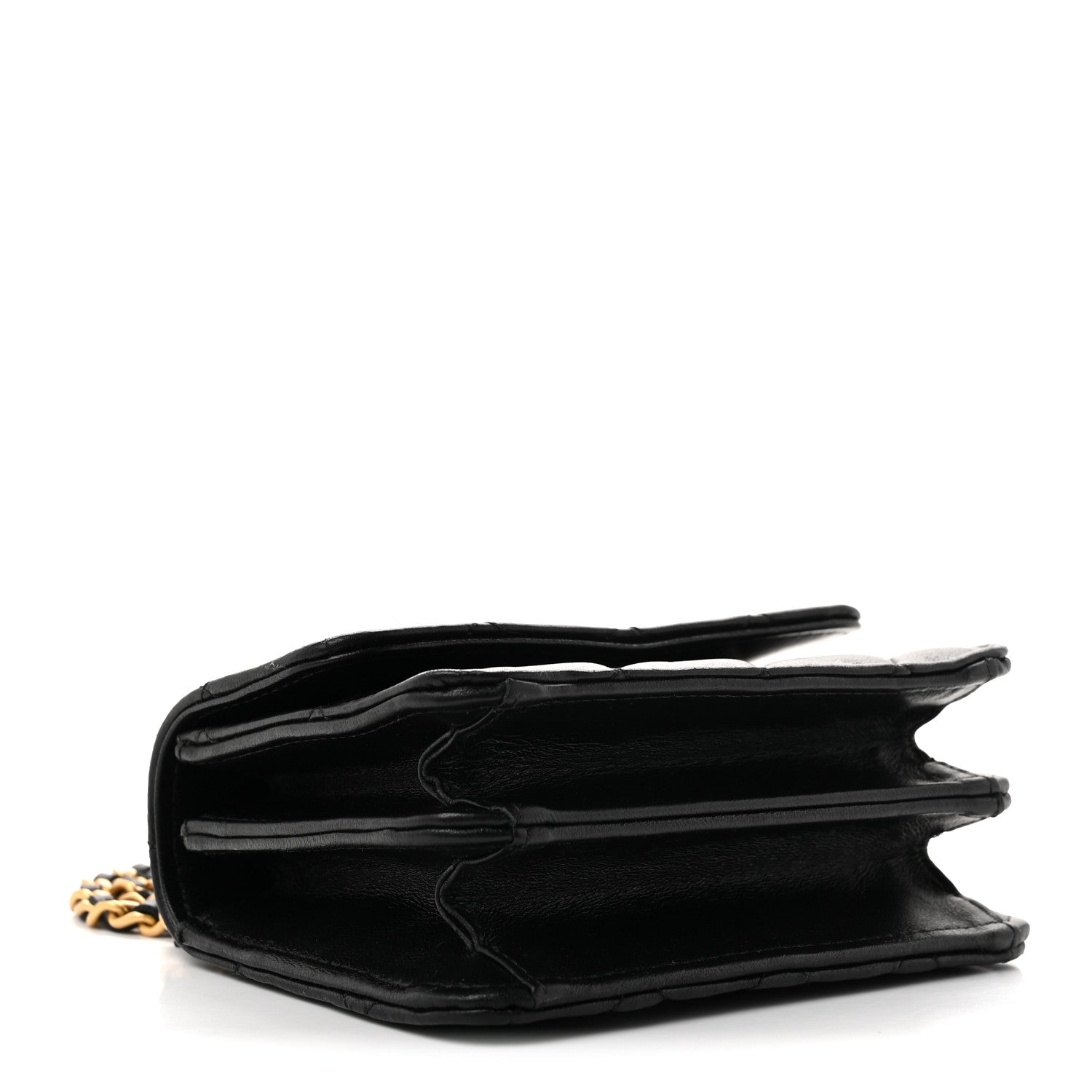 Chanel Lambskin Quilted Mini Metal Top Handle Flap Clutch With Chain  Black 4 of 11