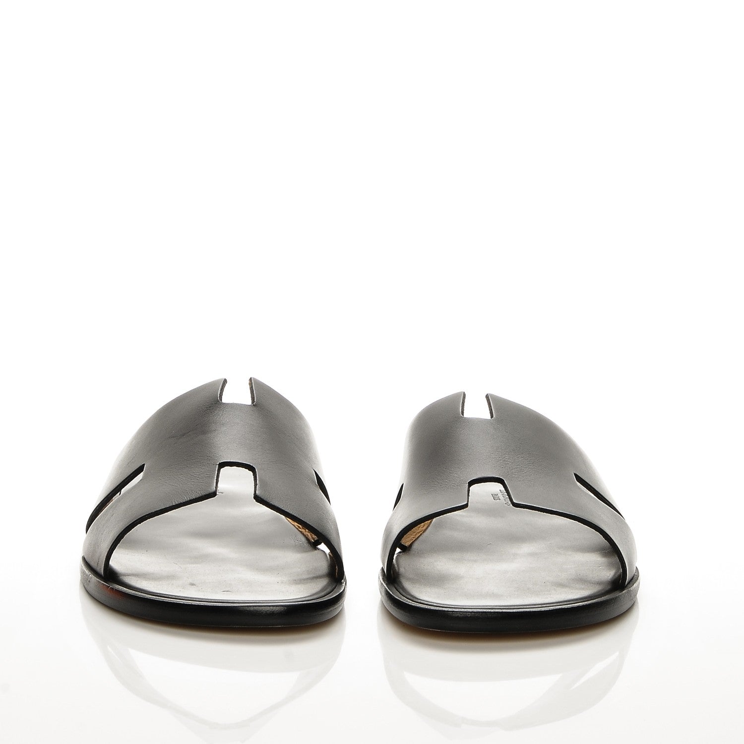 Hermes Calfskin Mens Izmir Sandals 45 Black 2 of 8