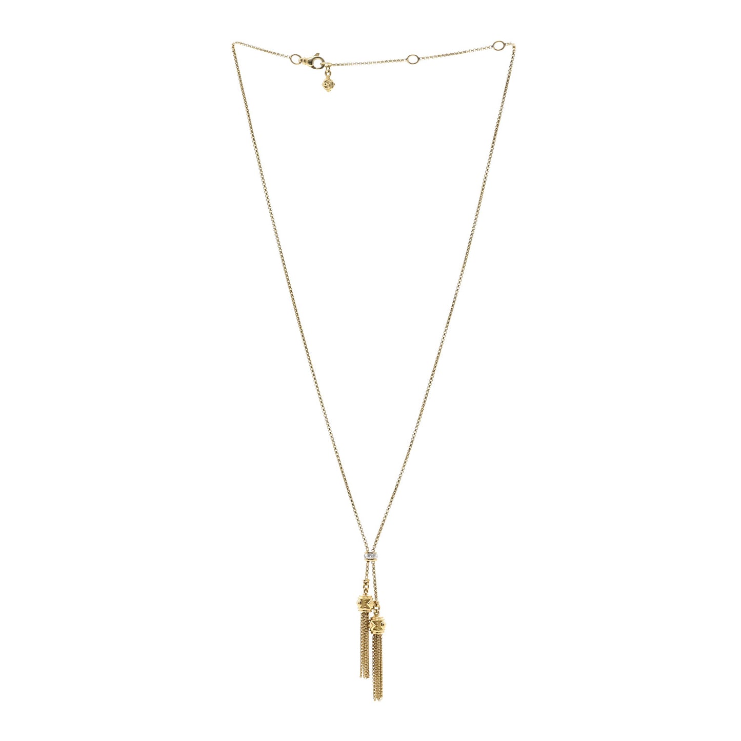 18K Yellow Gold Diamond Renaissance Tassel Necklace