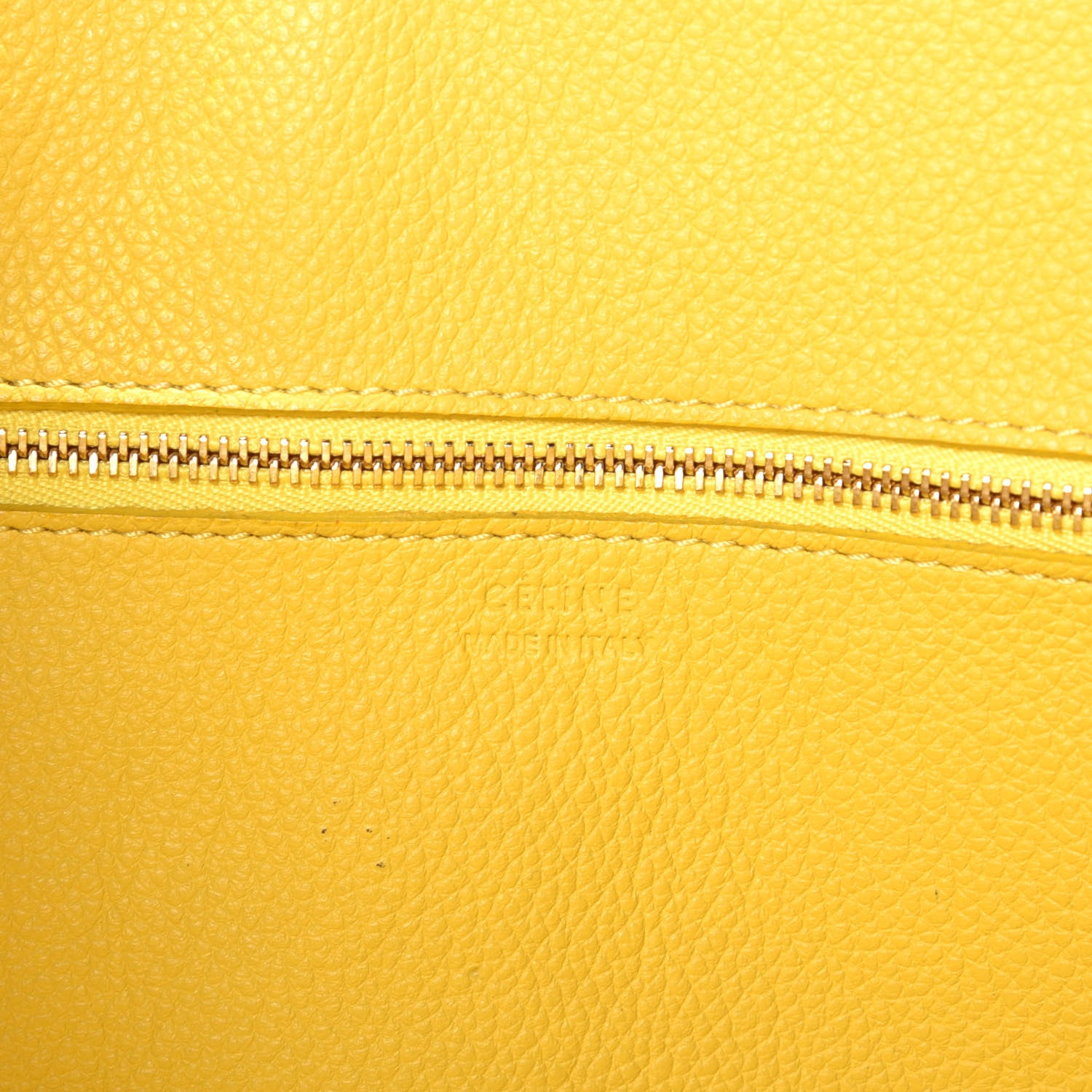 Celine Crisped Calfskin Small Tie Knot Tote Sun Yellow 6 of 9