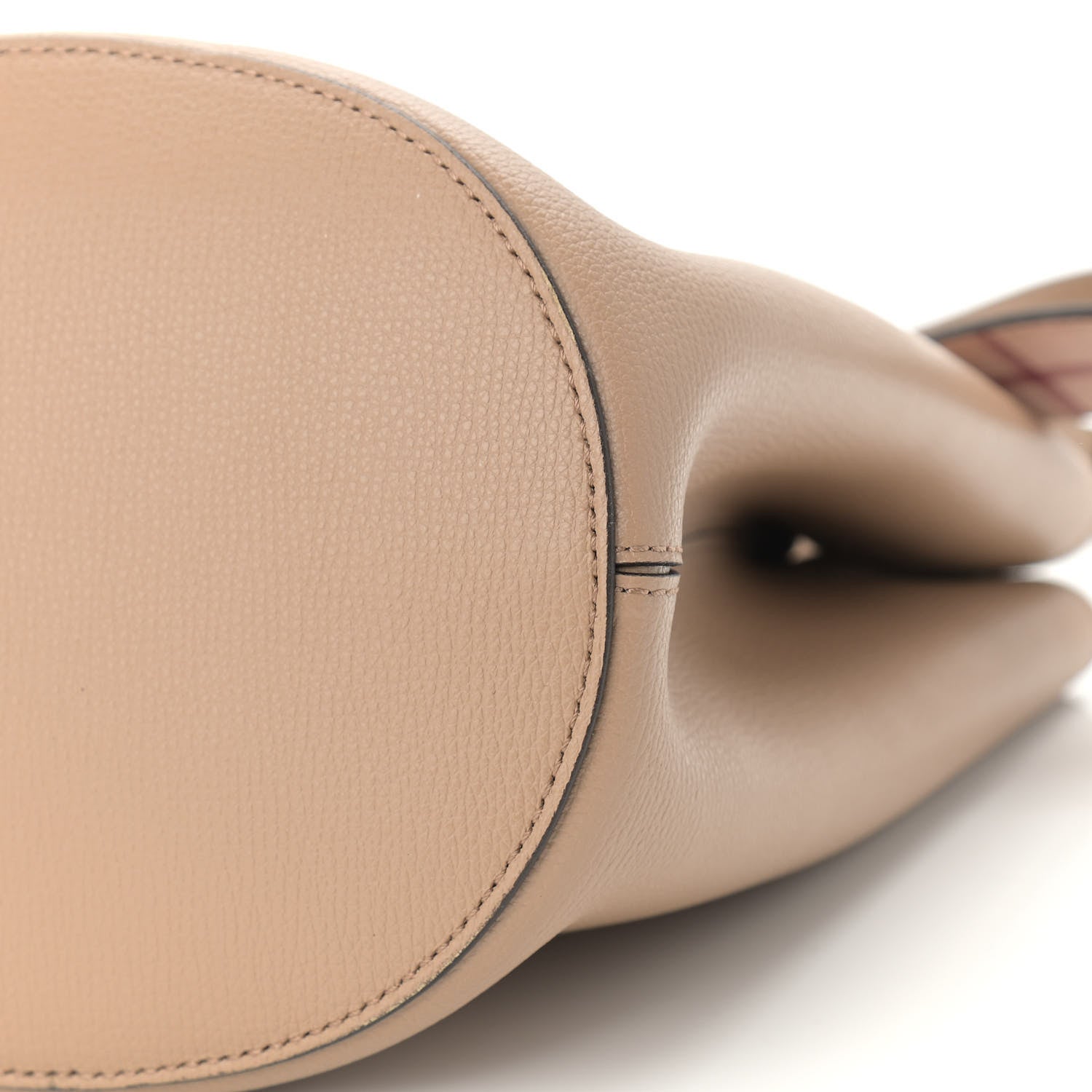 Burberry Haymarket Check Colours Small Lorne Bucket Crossbody Beige 9 of 10