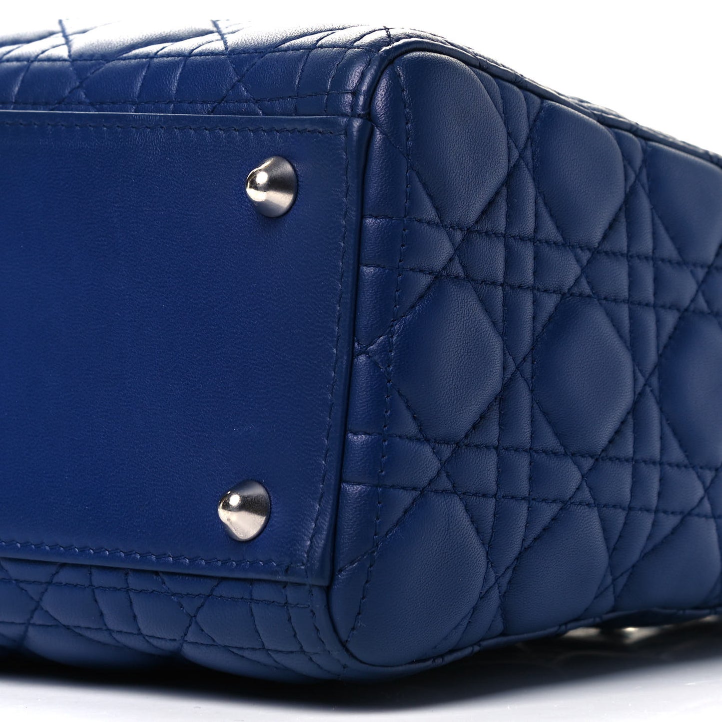 Lambskin Cannage Large Lady Dior Blue