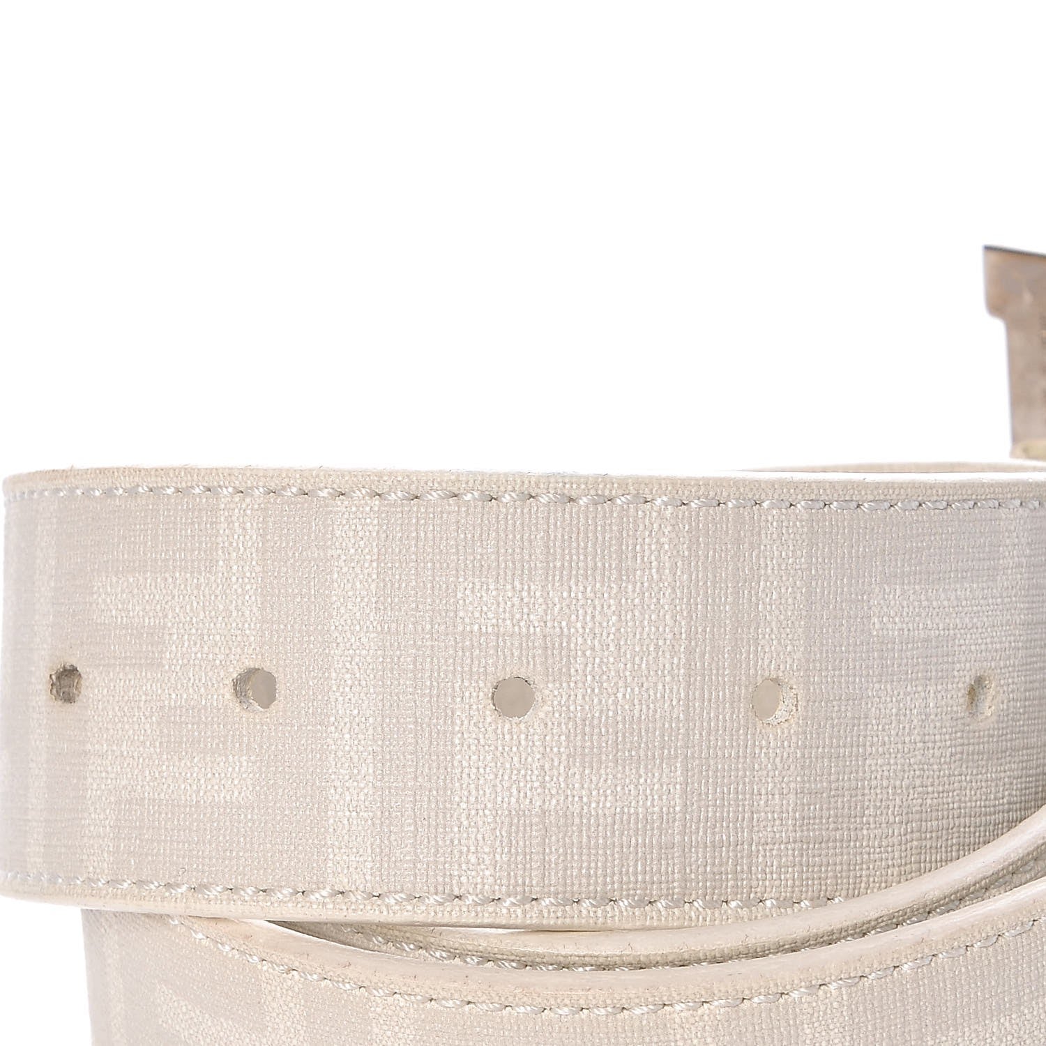 Fendi Zucca Spalmati College Belt 85 34 White 5 of 7