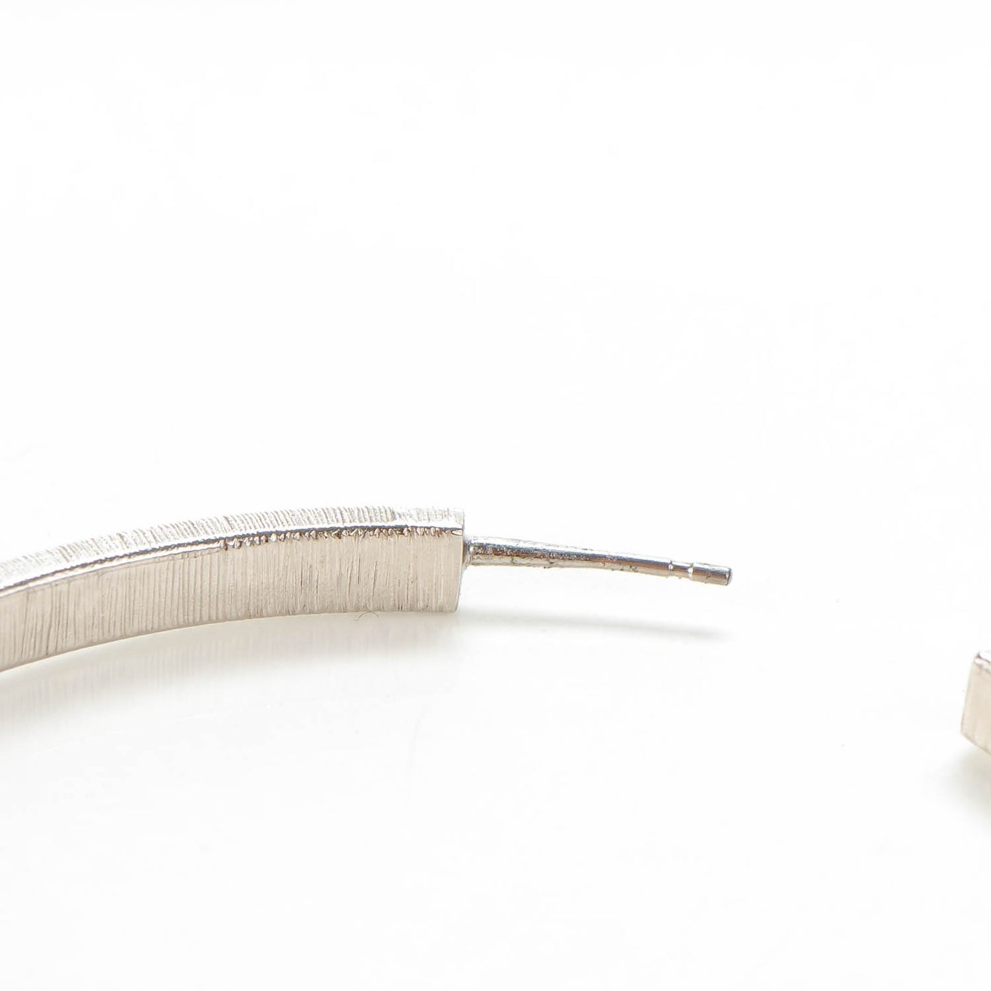 Crystal CC Hoop Earrings Grey Silver