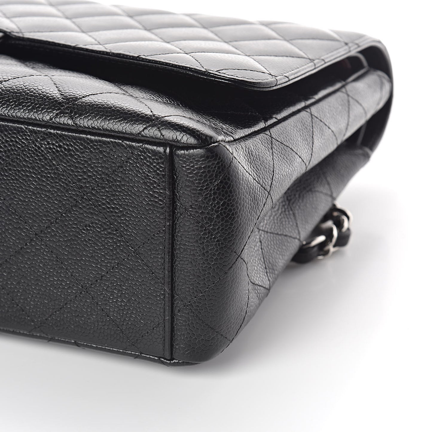 Caviar Quilted Maxi Double Flap Black