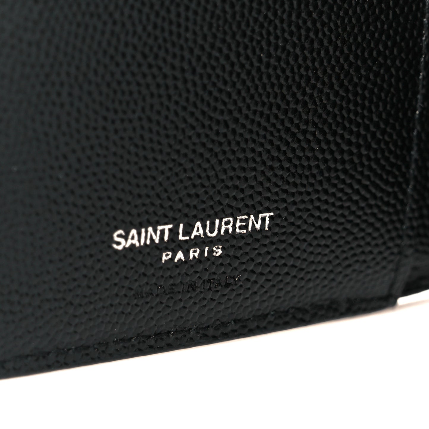 Grain De Poudre Matelasse Chevron Monogram Zipped Two-Part Wallet Black