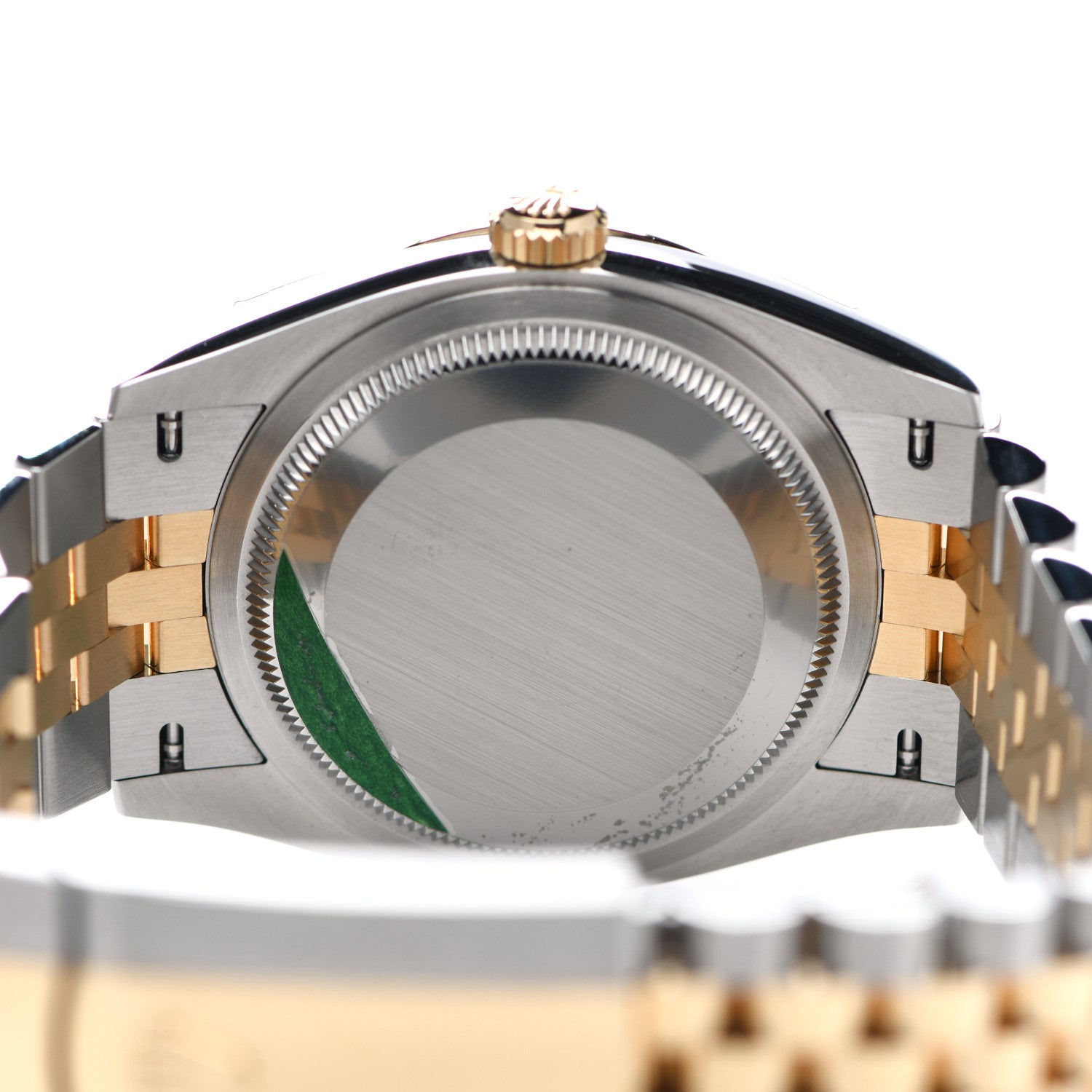 Rolex Stainless Steel 18K Yellow Gold Diamond 36mm Oyster Perpetual Datejust Watch Black 116233 4 of 5