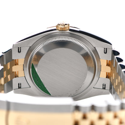 Rolex Stainless Steel 18K Yellow Gold Diamond 36mm Oyster Perpetual Datejust Watch Black 116233 4 of 5