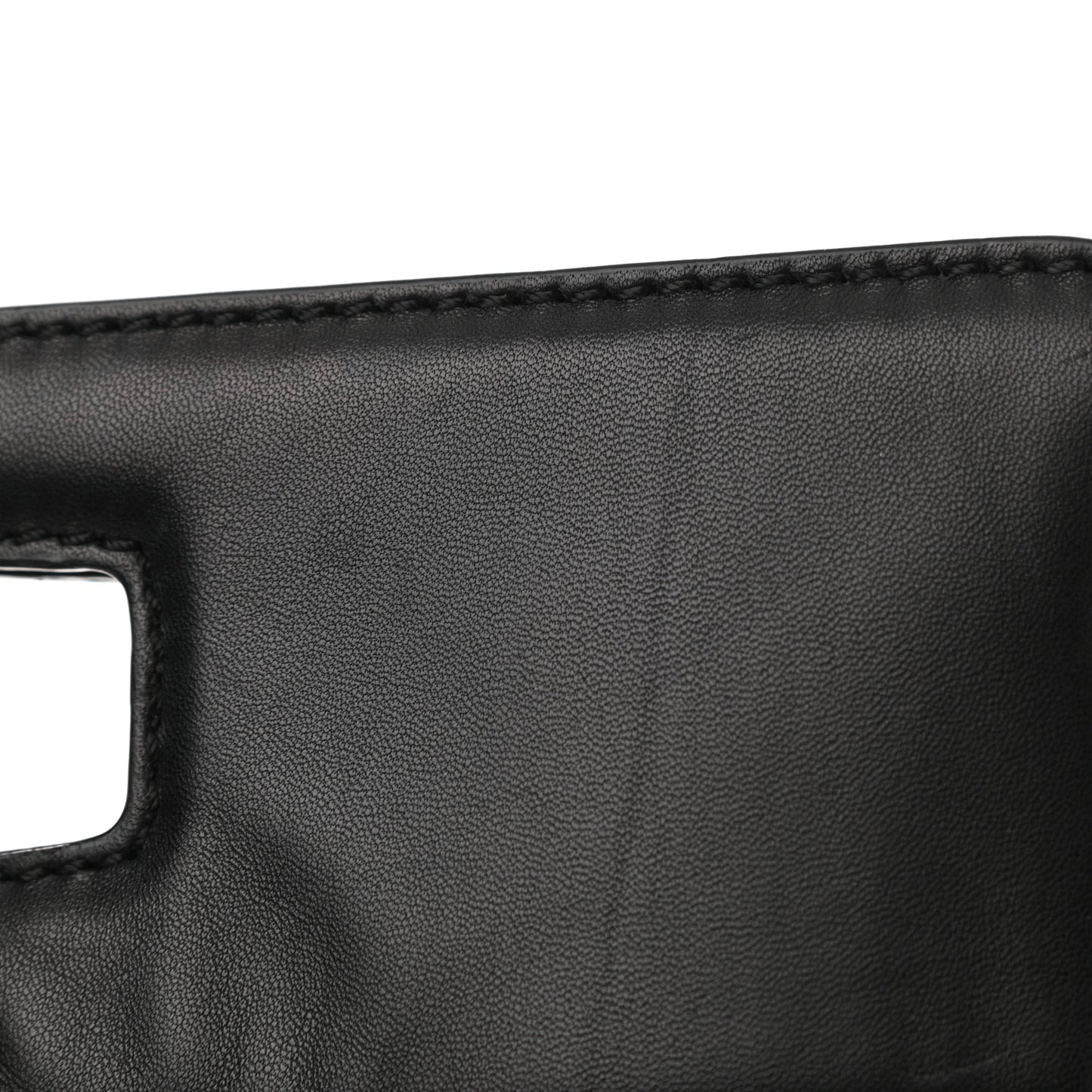 Nappa Va Va Voom Fold Over Chain Clutch Black