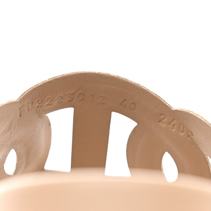 Hermes Suede Goatskin Extra Sandals 40 Beige Argile 8 of 9