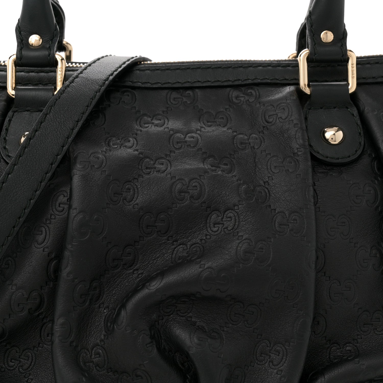 Gucci Guccissima Medium Sukey Top Handle Tote Black 8 of 12