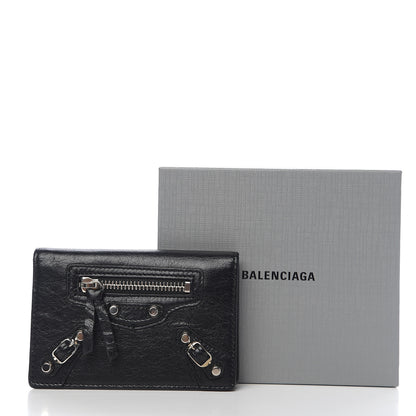 Balenciaga Agneau Classic Gold Hardware Card Case Black 7 of 7