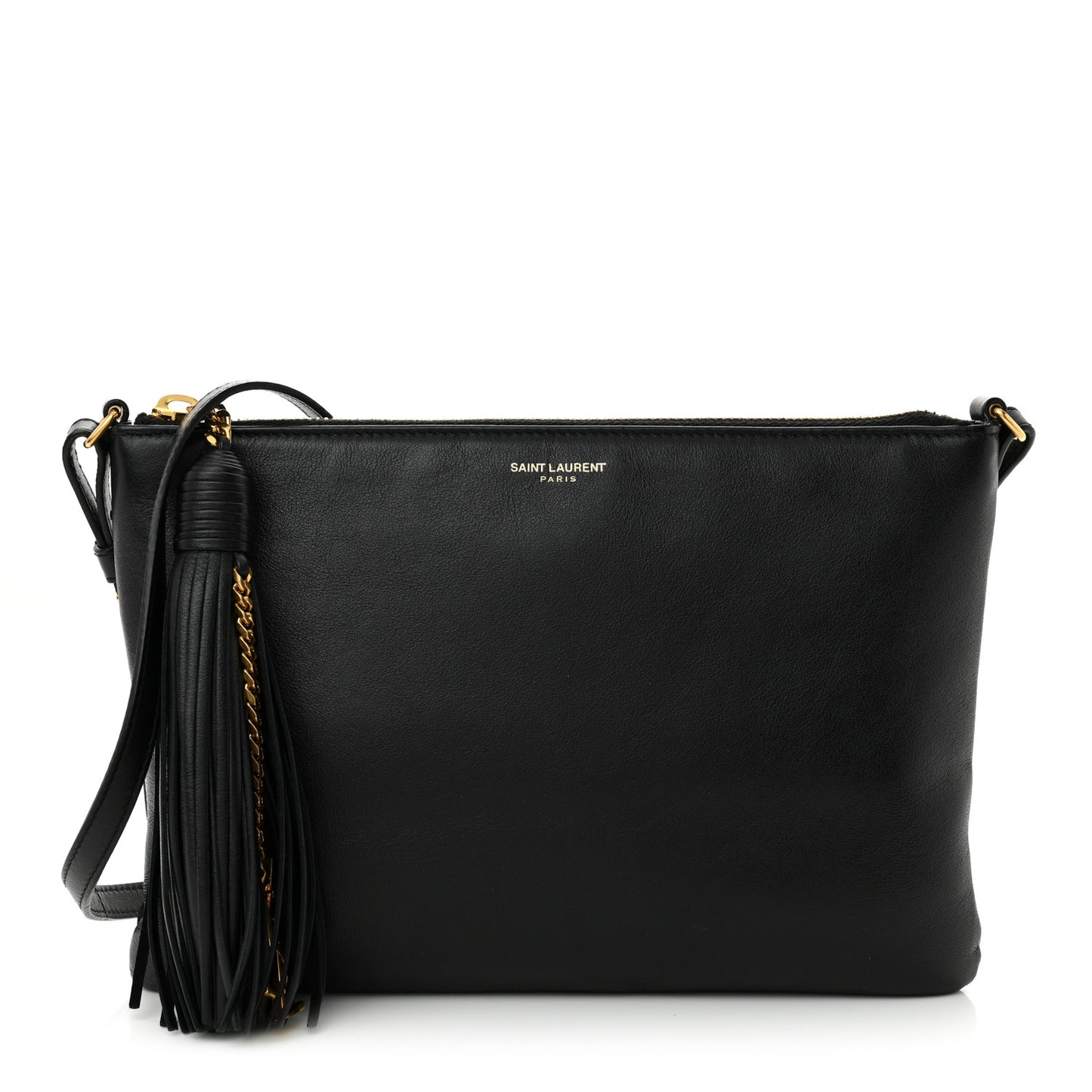 Calfskin Teen Monogram Crossbody Bag Black