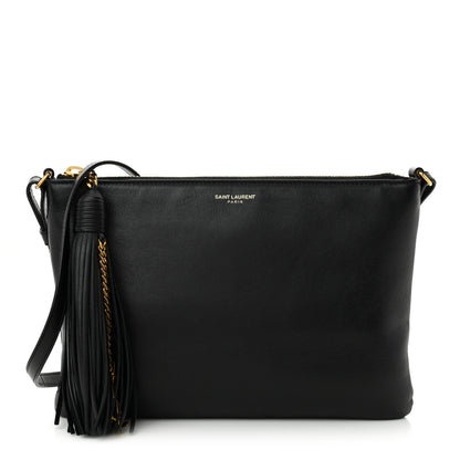 Saint Laurent Calfskin Teen Monogram Crossbody Bag Black 1 of 10