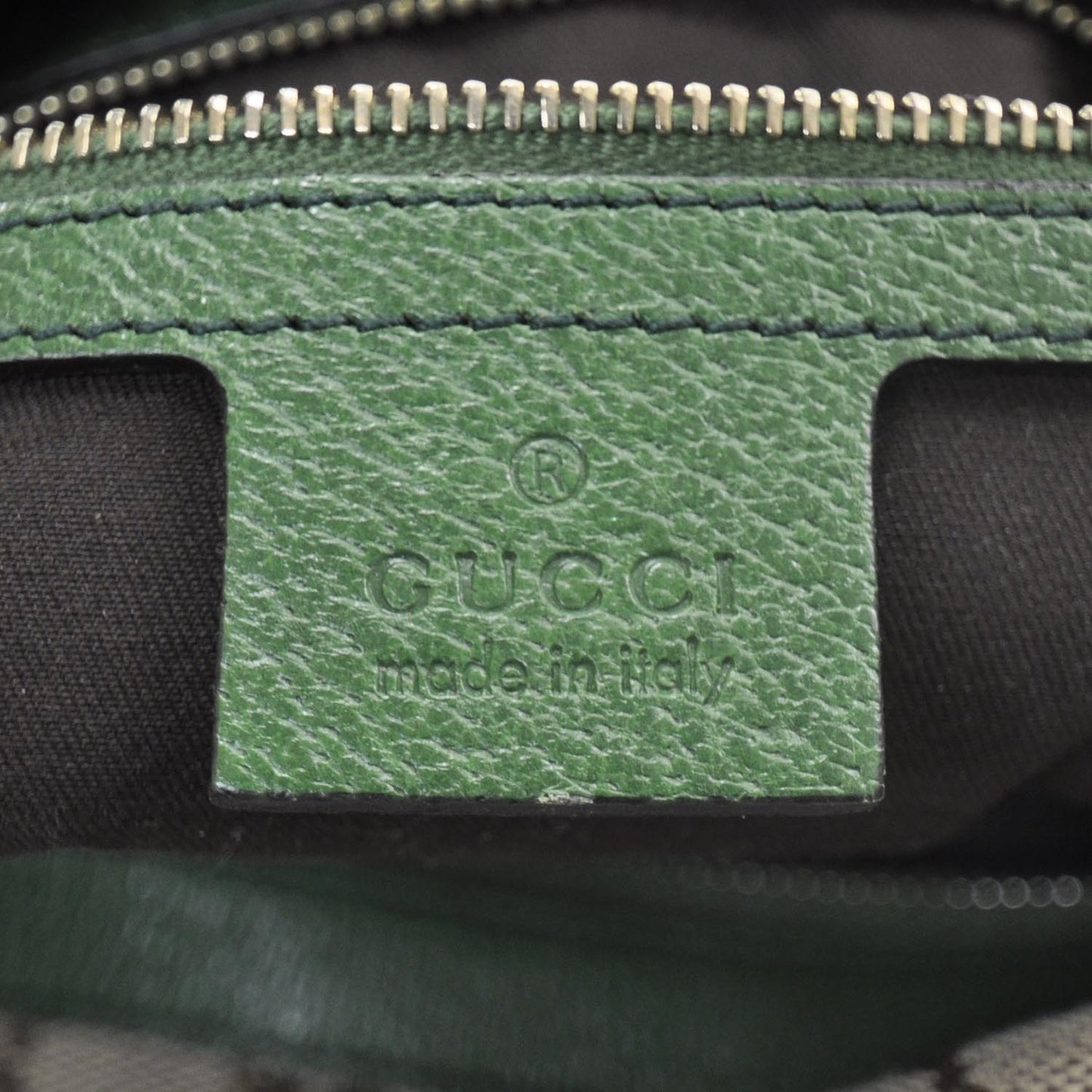 Monogram Web Bamboo Ring Hobo Green