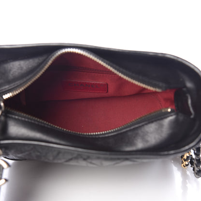 Chanel Aged Calfskin Quilted Small Gabrielle Hobo Black 5 of 14