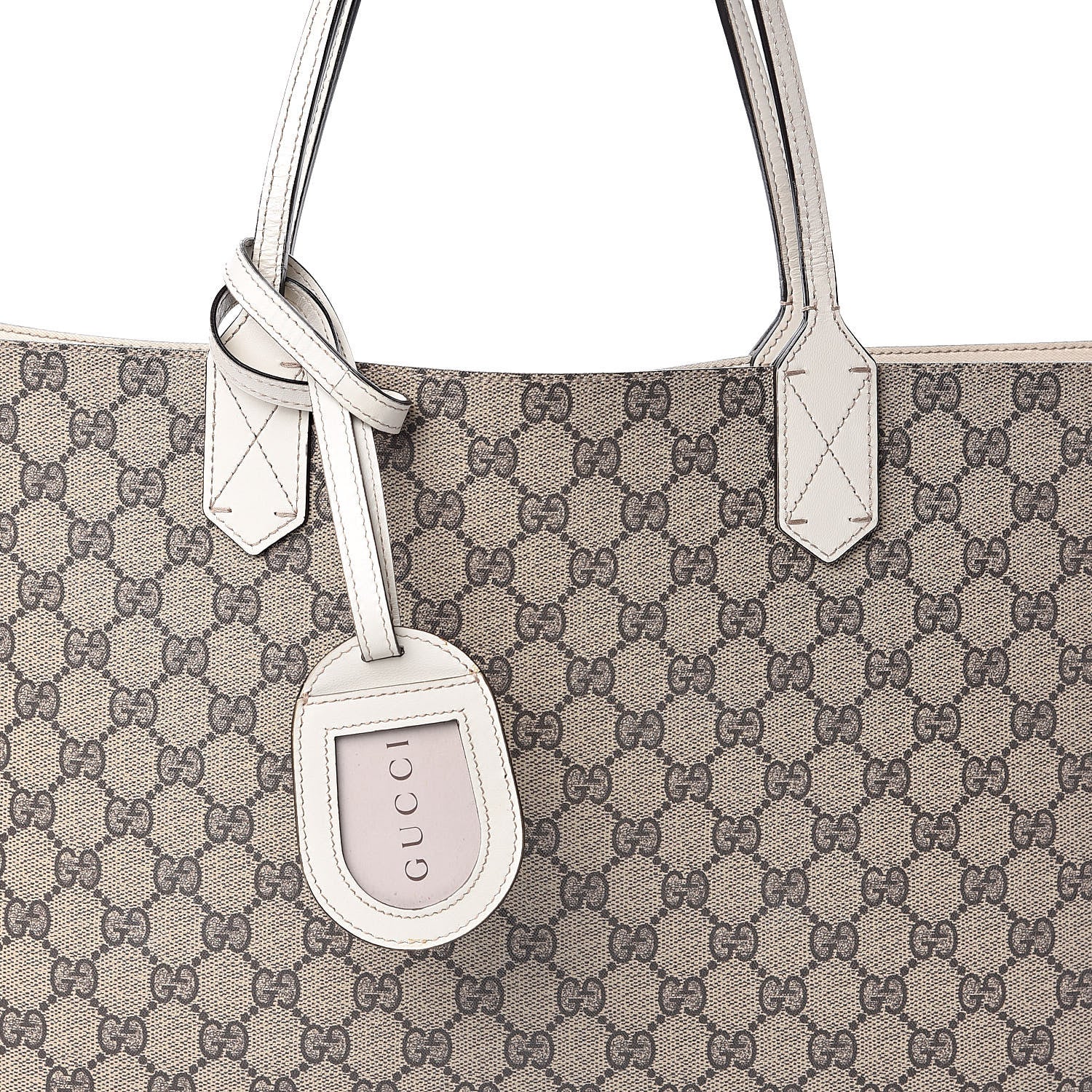 Gucci GG Supreme Monogram Medium Reversible Tote Beige White 15 of 16