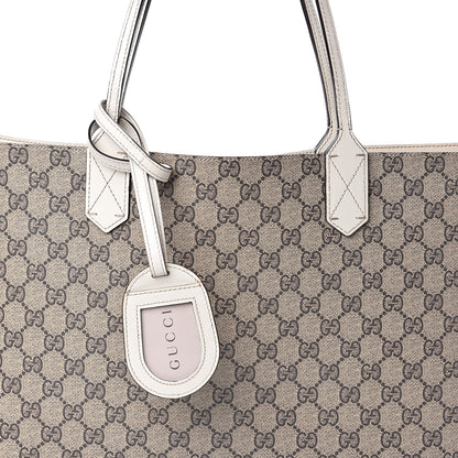 Gucci GG Supreme Monogram Medium Reversible Tote Beige White 15 of 16