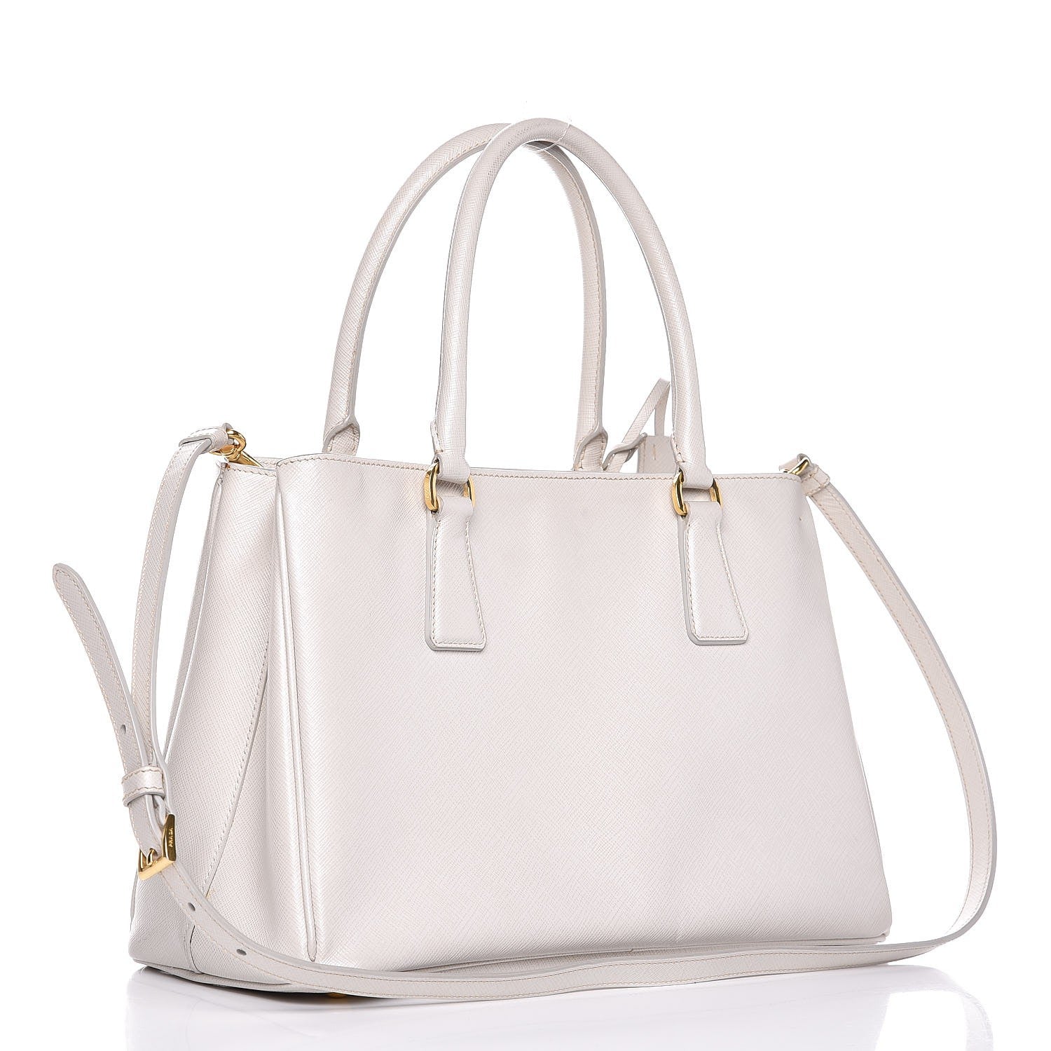 Prada Saffiano Lux Medium Tote Talco 3 of 17
